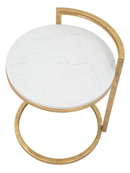 Кръгла странична масичка с мраморна плоча ø 40,5 cm Round Marble – Mauro Ferretti