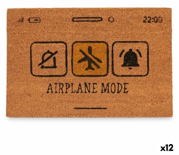 Изтривалка за Врата Airplane Mode Жълт Естествен 60 x 1 x 40 cm (12 броя)