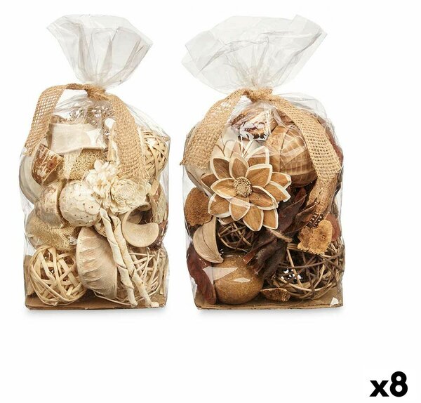 Decorative Potpourri Бял Кафяв 19 x 40 x 14 cm (8 броя)