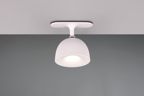 Димируема бяла LED настолна лампа с щипка (височина 41 см) Maxima - Reality