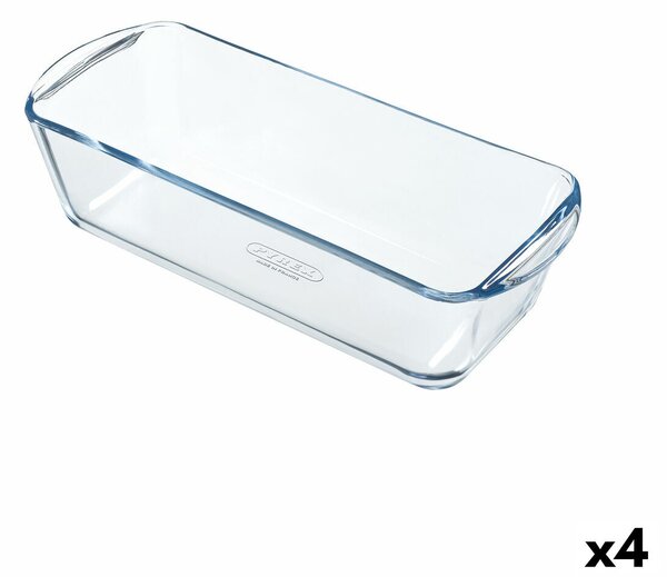 Форма за Печене Pyrex Classic Vidrio Квадратен Прозрачен Cтъкло 28 x 11 x 8 cm (4 броя)