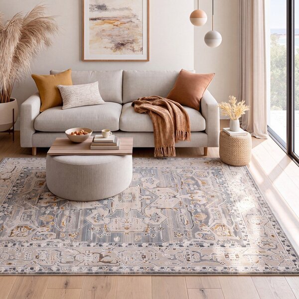 Сиво-син килим 77x150 cm Berta – Universal