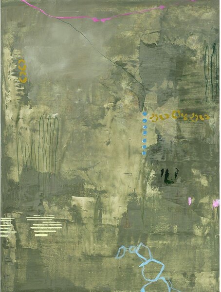 Ръчно рисувана върху платно картина 88x118 cm Green Petite – Malerifabrikken