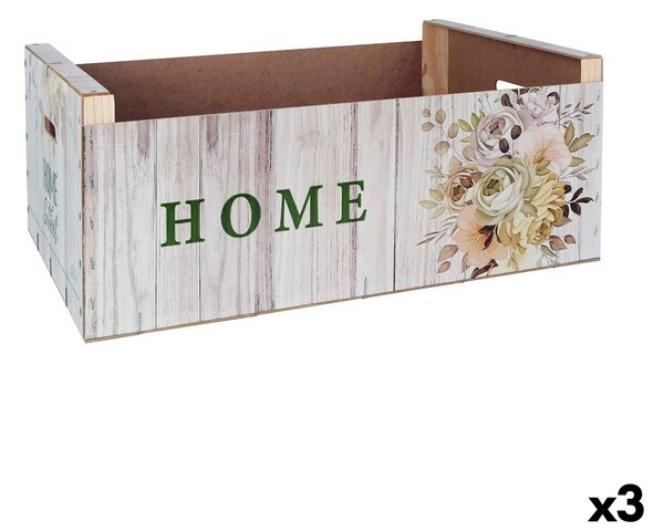 Кутия за Съхранение Confortime Sweet Home Многоцветен Дървен Lilled 58 x 39 x 21 cm (3 броя)