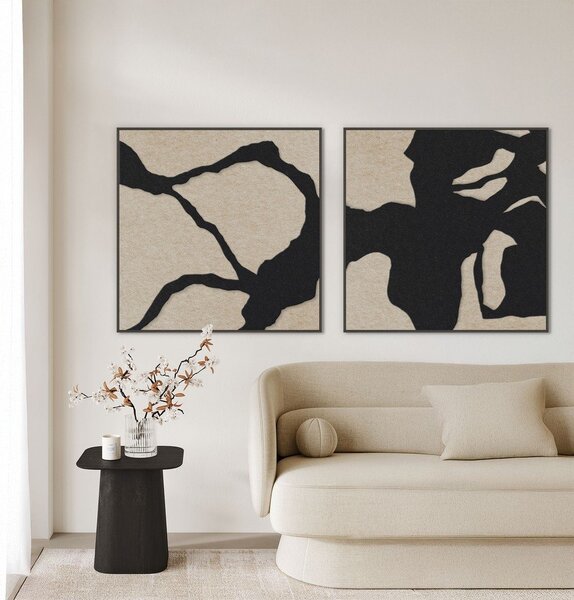 3D картина с включена рамка/акустична 102x102 cm Silent Shadow 1 – Malerifabrikken