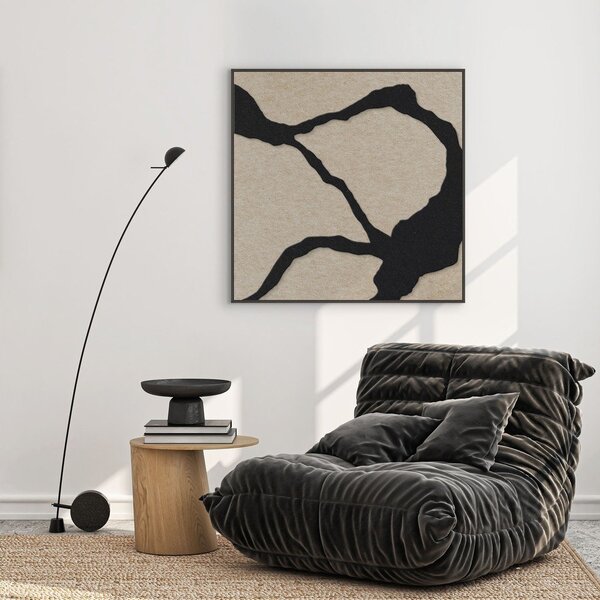 3D картина с включена рамка/акустична 102x102 cm Quiet Friction 1 – Malerifabrikken