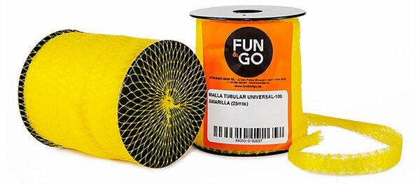 Tubular netting for packaging Fun&Go Universal-100 Жълт 25 m