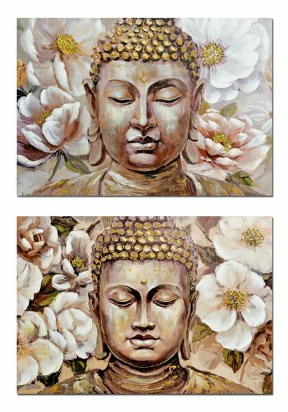 Картина DKD Home Decor Буда Ориенталски 100 x 3 x 70 cm (2 броя)