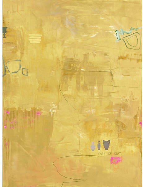 Ръчно рисувана върху платно картина 88x118 cm Yellow Petite – Malerifabrikken
