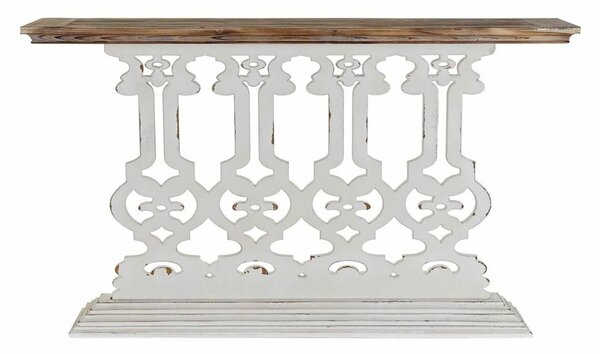 Конзола DKD Home Decor 8424001793600 142 x 30 x 83 cm Ела Естествен Бял Дървен MDF