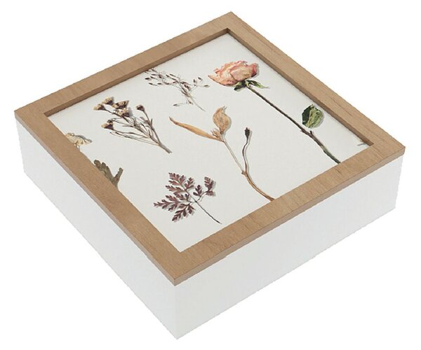 Декоративна кутия Versa Lilled Дървен MDF 24 x 7 x 24 cm