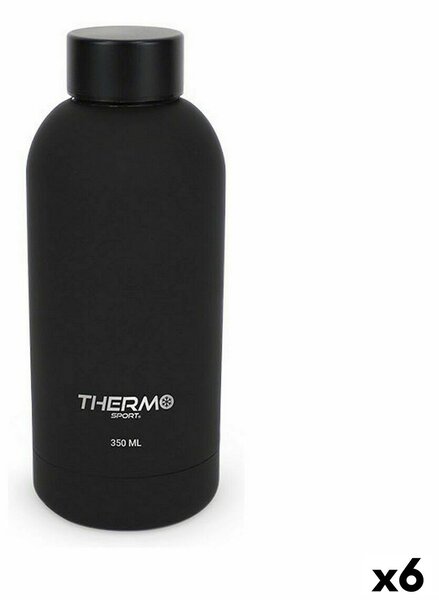 Термо Бутилката ThermoSport Soft Touch Черен 350 ml (6 броя)