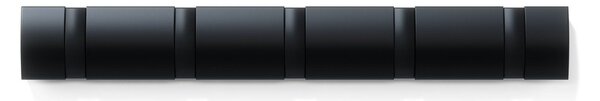 Черна стенна закачалка от тополово дърво Flip - Umbra