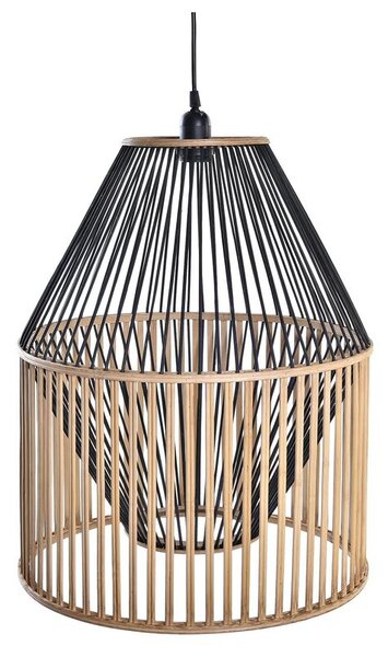 Полилей DKD Home Decor Кафяв Черен Дървен Бамбук 50 W 43 x 43 x 53 cm