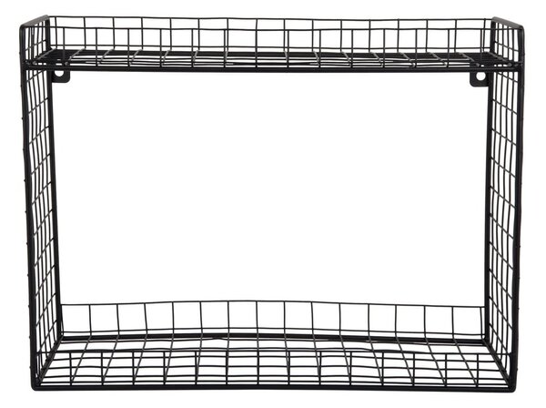 Черен стоманен стенен рафт на няколко нива 40 cm Reja – PT LIVING