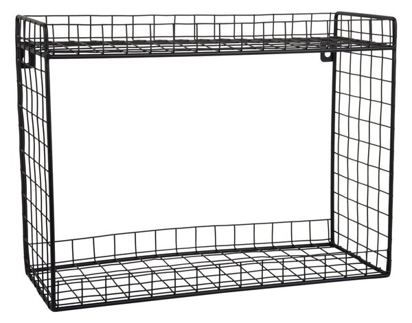 Черен стоманен стенен рафт на няколко нива 40 cm Reja – PT LIVING