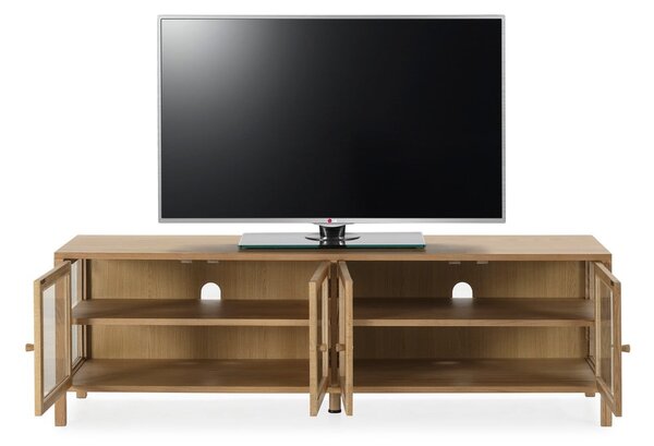Маса за телевизор от декор от дъб в естествен цвят 160x50x40 cm Ceci – MOME
