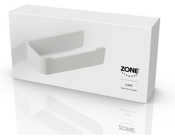 Бял стенен метален държач за тоалетна хартия Ume – Zone
