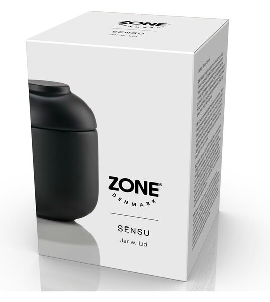 Черен керамичен органайзер за баня за памучни тампони Sensu – Zone