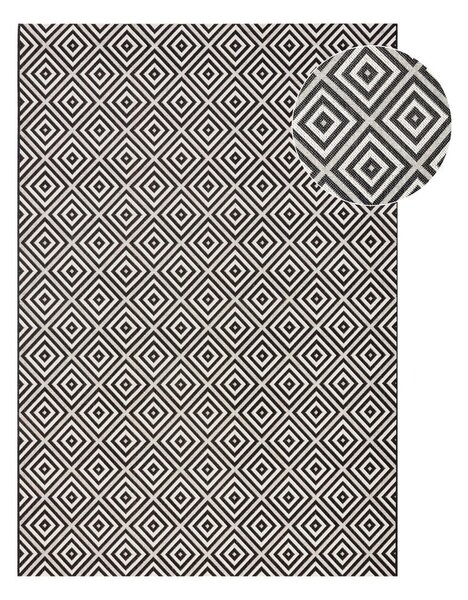 Черно-бял килим за открито , 140 x 200 cm Karo - NORTHRUGS
