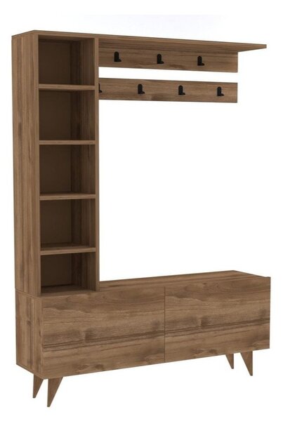 Комплект за коридор в декор от орех в естествен цвят Hale - Kalune Design