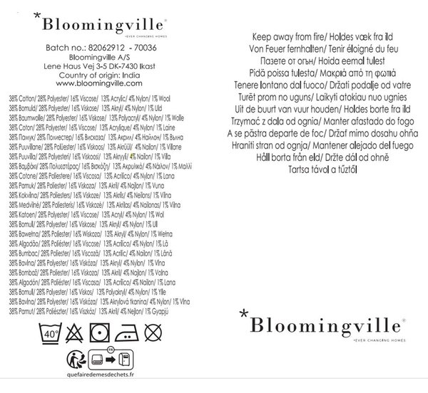 Кафяво одеяло от рециклиран памук 130x160 cm Eydis – Bloomingville