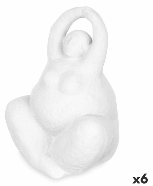 Декоративна фигурка Бял Dolomite 14 x 18 x 11 cm (6 броя) Дама Yoga