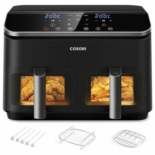 Фритюрник без Мазнина Cosori Dual Basket 8.5 Chef Edition Черен 8,5 L