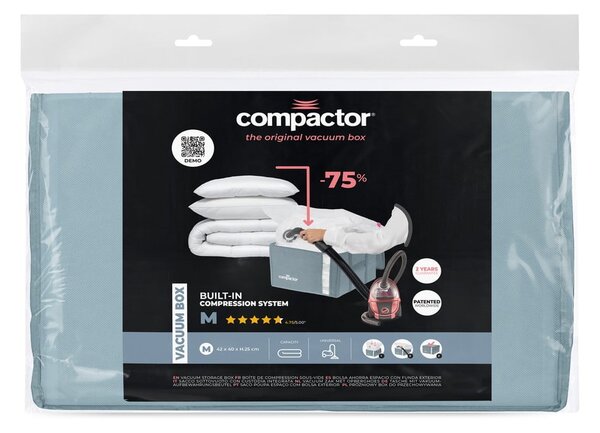 Вакуумна пластмасова кутия за съхранение на дрехи 42x40x25 cm Blue Edition – Compactor