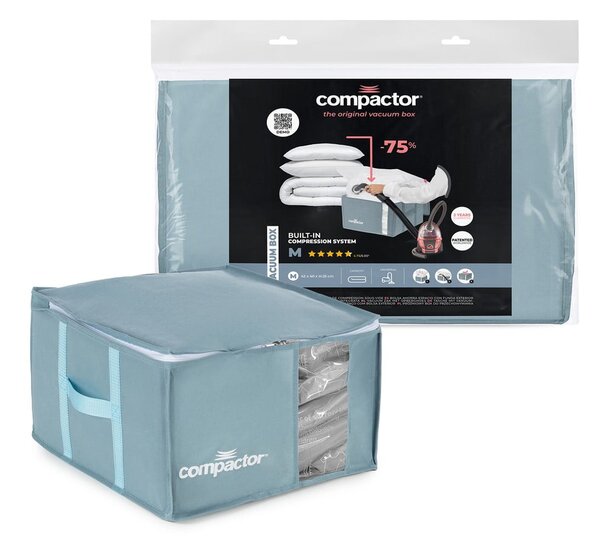 Вакуумна пластмасова кутия за съхранение на дрехи 42x40x25 cm Blue Edition – Compactor