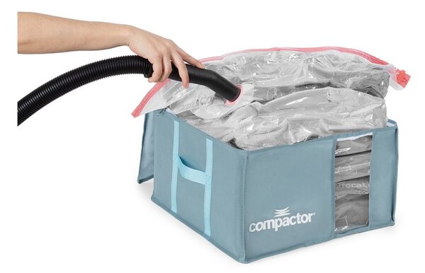 Вакуумна пластмасова кутия за съхранение на дрехи 42x40x25 cm Blue Edition – Compactor