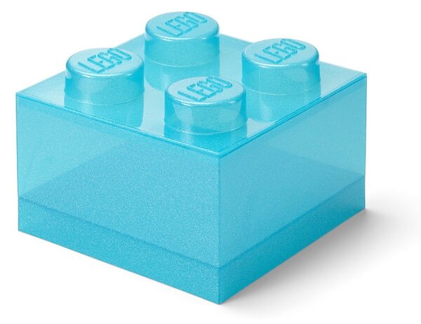 Светлосиня пластмасова детска кутия за съхранение 25x25x18 cm – LEGO®
