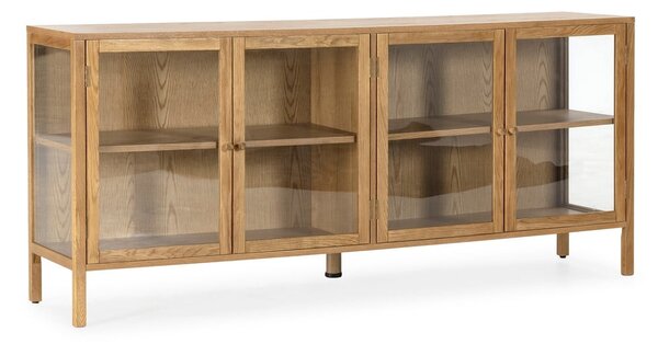 Витрина от декор от дъб в естествен цвят 180x80x40 cm Ceci – MOME