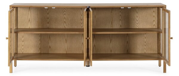 Витрина от декор от дъб в естествен цвят 180x80x40 cm Ceci – MOME