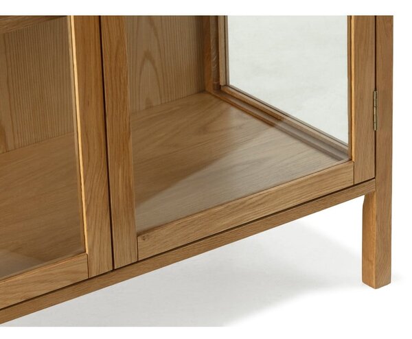 Витрина от декор от дъб в естествен цвят 180x80x40 cm Ceci – MOME