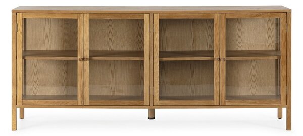 Витрина от декор от дъб в естествен цвят 180x80x40 cm Ceci – MOME