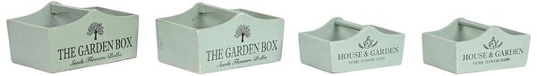 Кутии за съхранение Home ESPRIT The Garden Box Зелен Cмърч 35 x 22 x 18 cm 4 Части