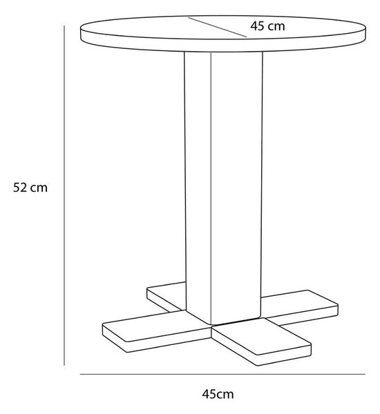 Кръгла странична масичка от декор от дъб ø 45 cm Koohi – Hübsch