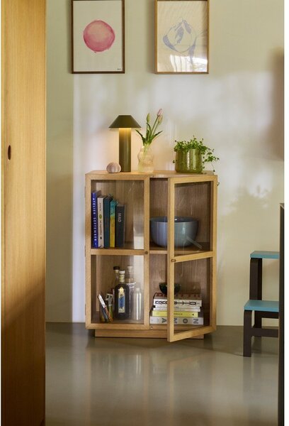 Висяща витрина от декор от дъб в естествен цвят 70x90x39 cm Mae – Hübsch