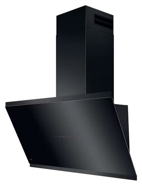 Абсорбатор AEG GV77D91SB, колонен, енергиен клас A+, въздухопоток 250 m3/h, 1 мотор, 3 степени + 2 интензивни за мощност, филтър против мазнини, SilenceTech, Hob2Hood, черен