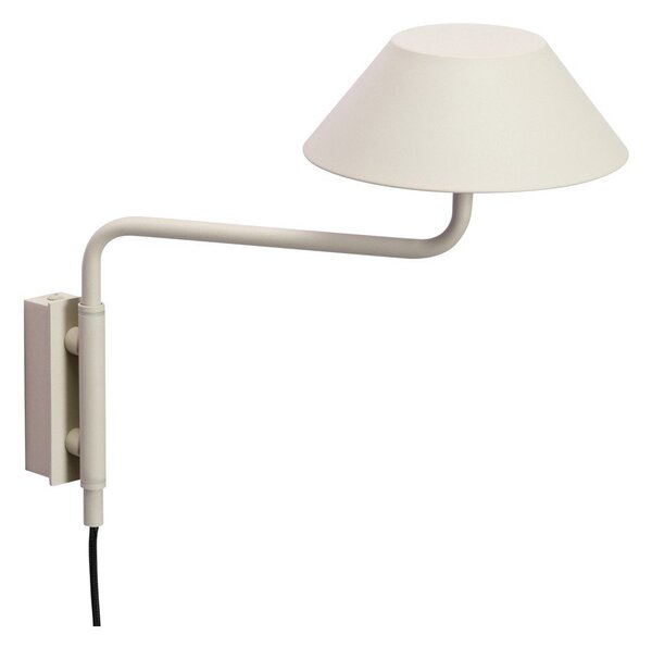 Бежова метална LED затъмняваща се стенна лампа за контакт ø 30 cm Cover – Hübsch