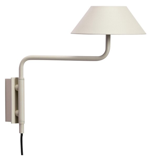 Бежова метална LED затъмняваща се стенна лампа за контакт ø 30 cm Cover – Hübsch
