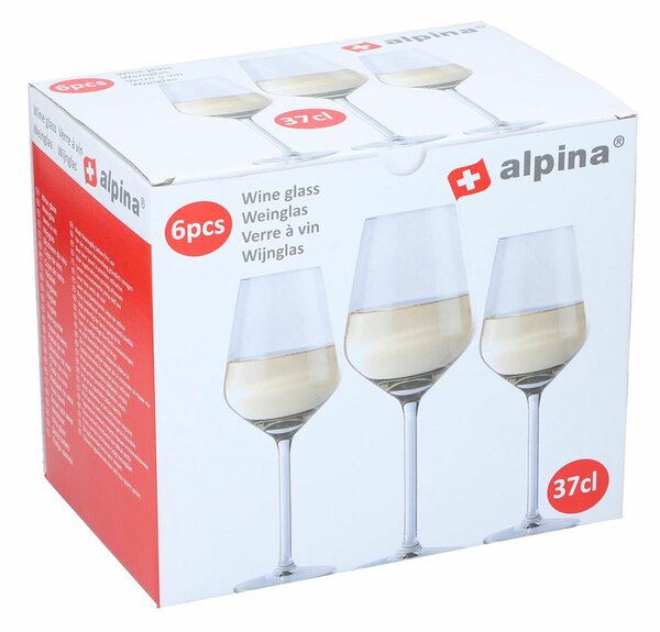 Set of wine glasses Alpina Прозрачен 370 ml (6 броя)