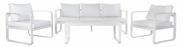 Градински диван DKD Home Decor Бял Алуминий 78 cm 184 x 72 x 78 cm