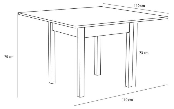 Трапезна маса от декор от дъб 110x110 cm Geo – Hübsch