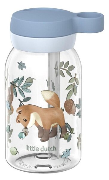 Светлосиня пластмасова детска бутилка 450 ml Forest Friends by Little Dutch – Mepal