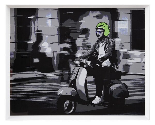 Картина Бял Черен Зелен Vespa 103 x 6 x 83 cm