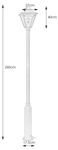Markslöjd 108171 - Външна LED лампа GARDEN24 LED/3W/24V 260 cm IP44 черна