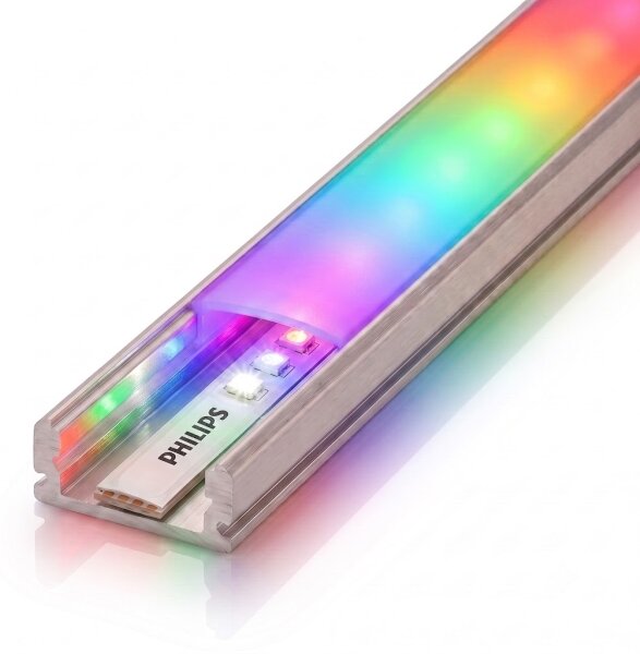 КОМПЛЕКТ 1x RGBW LED лента WHITE AND COLOR LED/20W/230V, 2 m + 2x вграден профил, 1 m