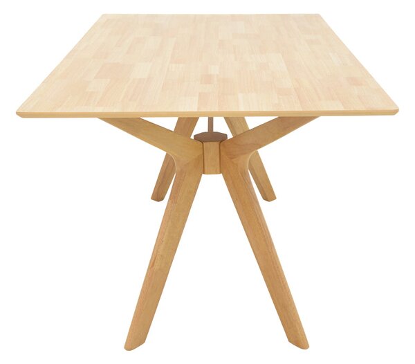 Маса RAFFLES от каучуково дърво с mdf в естествен цвят 150x90x76см